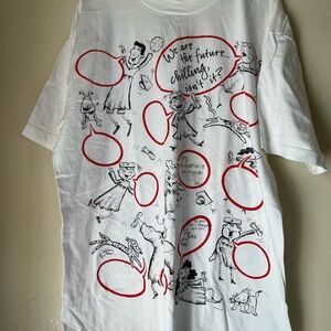 vintage AOP silver mountain graduation shirt 100% cotton xl